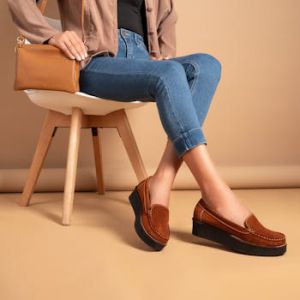 Button-Front Denim Skirt