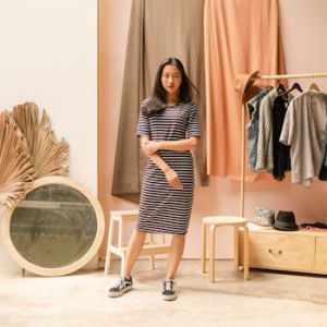 Side Slit Jersey Skirt