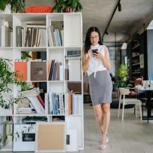 Pinstriped Office Skirt