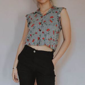Sleeveless Striped Top